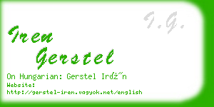 iren gerstel business card